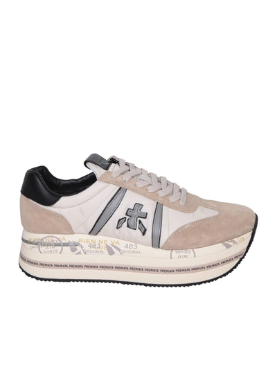 Premiata Andyd 6500 Logo-patch Sneakers In Beige