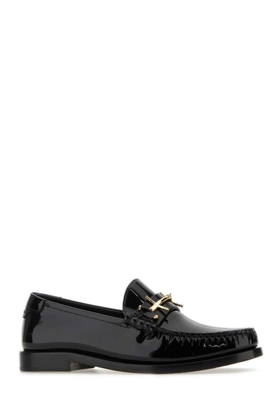 Saint Laurent Le Loafer Patent Leather Loafers In Black