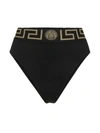 Versace Border Trim Bikini Bottoms In Black