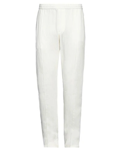 Emporio Armani Man Pants White Size 38 Linen