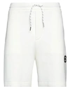 Emporio Armani Man Shorts & Bermuda Shorts White Size L Cotton, Polyester, Elastane