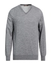 Cruciani Man Sweater Grey Size 44 Wool