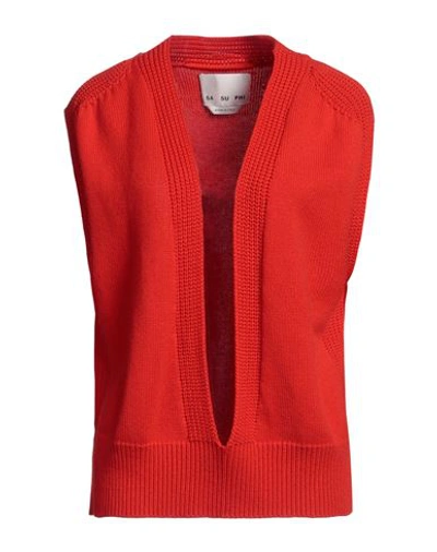 Sa Su Phi Woman Sweater Red Size 6 Cashmere