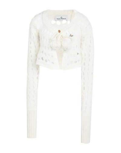 Vivienne Westwood Woman Cardigan Ivory Size M Alpaca Wool, Wool, Polyamide In White