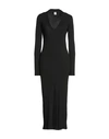 Eleventy Woman Maxi Dress Black Size M Viscose, Polyester, Pbt - Polybutylene Terephthalate