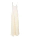 Elisabetta Franchi Woman Maxi Dress Pastel Yellow Size 6 Polyester, Glass