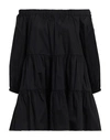 Semicouture Woman Mini Dress Black Size 4 Cotton, Polyamide, Elastane