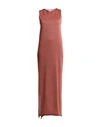 Souvenir Woman Maxi Dress Rust Size M Viscose, Polyamide, Metal In Red