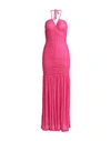Ganni Woman Maxi Dress Fuchsia Size 8/10 Recycled Polyamide, Polyamide, Elastane In Pink