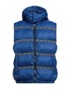Versace Man Down Jacket Blue Size 46 Polyester