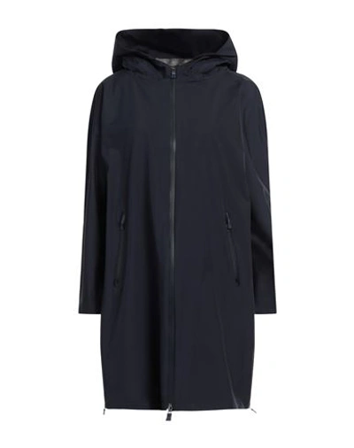 Herno Woman Overcoat Midnight Blue Size 6 Polyester In Blue