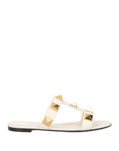 Valentino Garavani Woman Sandals Off White Size 8 Soft Leather