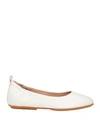 Fitflop Woman Ballet Flats Off White Size 7 Soft Leather