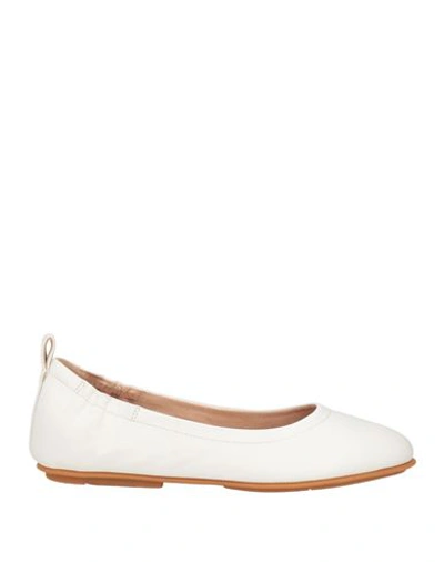 Fitflop Woman Ballet Flats Off White Size 7 Soft Leather
