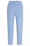 Hugo Boss Relaxed-fit Trousers With A Tapered Leg In Blue