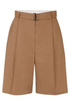 HUGO BOSS RELAXED-FIT SHORTS IN A STRETCH LINEN BLEND