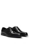 HUGO LEATHER DERBY LACE-UP SHOES WITH EMBOSSED BRANDING