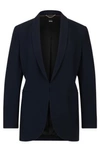 Hugo Boss Regular-fit Jacket With Edge-to-edge Front In Dark Blue