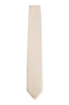Hugo Boss Silk-blend Tie With All-over Jacquard Pattern In Light Beige