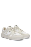 Hugo Boss Mixed-material Trainers With Nubuck And Leather In Light Beige