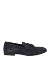 Doucal's Man Loafers Midnight Blue Size 9 Soft Leather