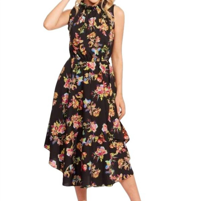 Eva Franco Shentel Dress In Midnight Floral In Black