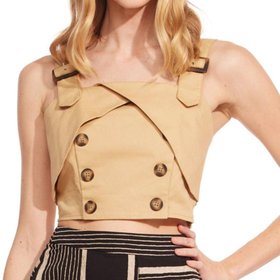 Eva Franco Trench Buttoned Blouse In Cream In Brown