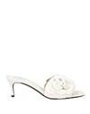 Valentino Garavani Woman Sandals Off White Size 8 Soft Leather
