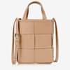 Gigi New York Chloe Mini Woven Shopper Top-handle Bag In Cappucino