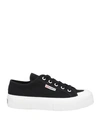 Superga Woman Sneakers Black Size 5 Textile Fibers