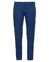 Yan Simmon Man Pants Blue Size 40 Cotton, Elastane