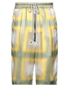 Rick Owens Man Shorts & Bermuda Shorts Yellow Size 32 Cupro