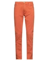 Grey Daniele Alessandrini Man Pants Rust Size 29 Cotton, Elastane In Red