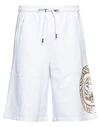 Just Cavalli Man Shorts & Bermuda Shorts White Size Xxl Cotton