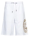 Just Cavalli Man Shorts & Bermuda Shorts White Size L Cotton