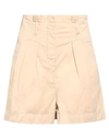 Dx Collection Woman Shorts & Bermuda Shorts Sand Size S Cotton, Elastane In Beige