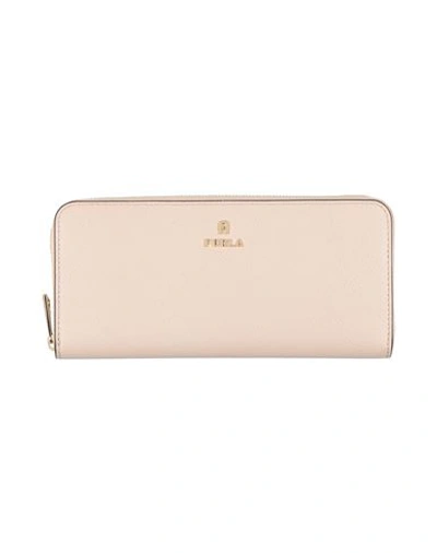 Furla Camelia L Zip Around Sli Woman Wallet Blush Size - Leather In Pink