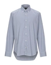 Brooksfield Man Shirt Midnight Blue Size 16 Cotton, Polyamide, Elastane