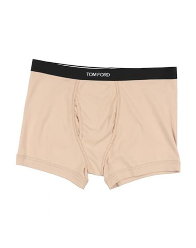 Tom Ford Man Boxer Beige Size Xxl Cotton, Elastane In Beige