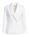 Kaos Woman Blazer Ivory Size 6 Cotton, Linen In White