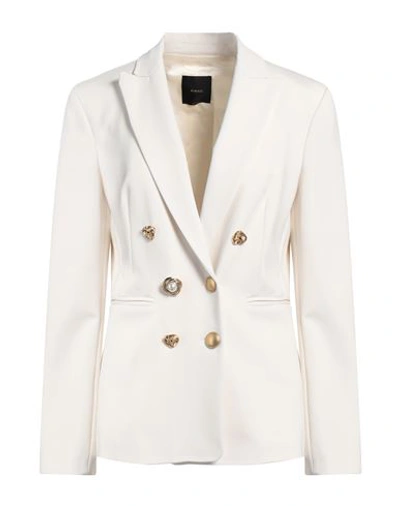 Pinko Woman Blazer Off White Size 10 Viscose, Polyamide, Elastane In Off White