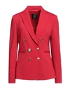 Pinko Woman Blazer Red Size 4 Viscose, Polyamide, Elastane