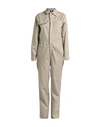 Dickies Woman Jumpsuit Khaki Size L Cotton, Polyester In Beige