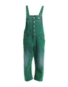 Dsquared2 Woman Overalls Green Size 6 Cotton, Elastane