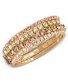 ON 34TH GOLD-TONE 4-PC. SET COLOR CRYSTAL STRETCH BRACELETS, CREATED FOR MACY'S
