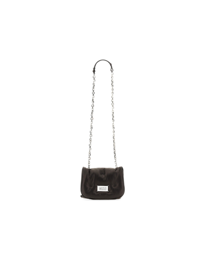 Maison Margiela Designer Handbags Glam Slam Flap Bag Small In Black