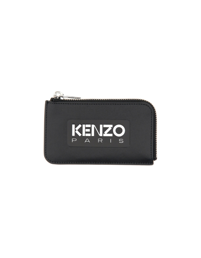 Kenzo Designer Men's Bags Card Holder With Logo In Black