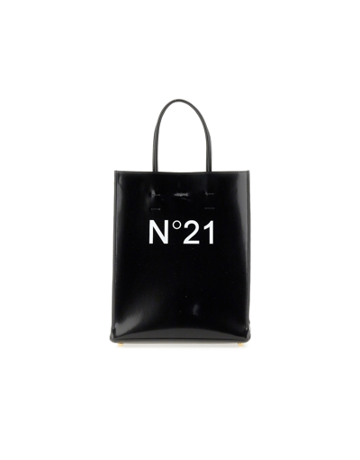 N°21 Designer Handbags Small Vertical Shopper Bag In Black