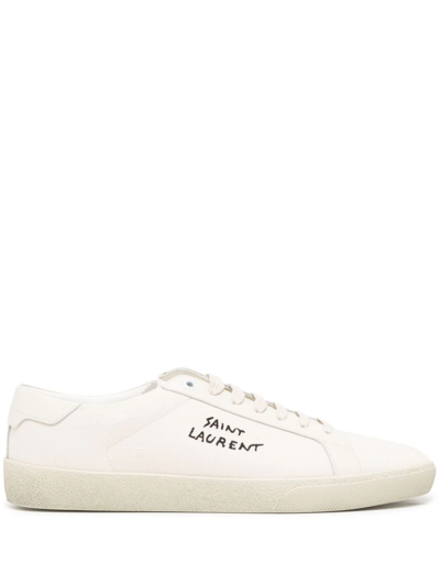 Saint Laurent Sl06 Low-top Sneakers In White