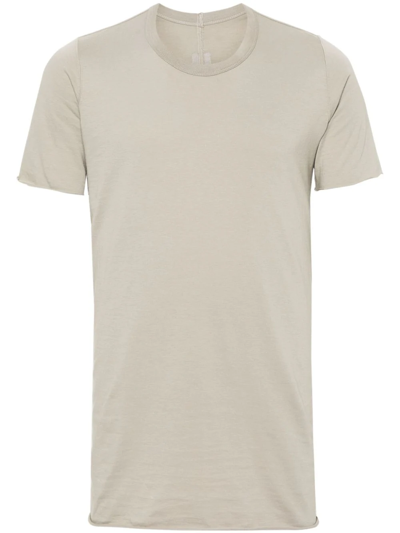 Rick Owens Basic Ss Cotton T-shirt In Grey